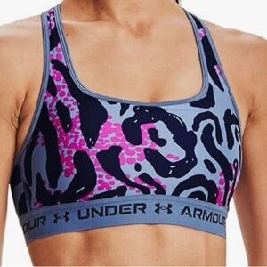 Under Armour Women's Graphic Sports Bra - Blue and Pink Sz xS cup AA